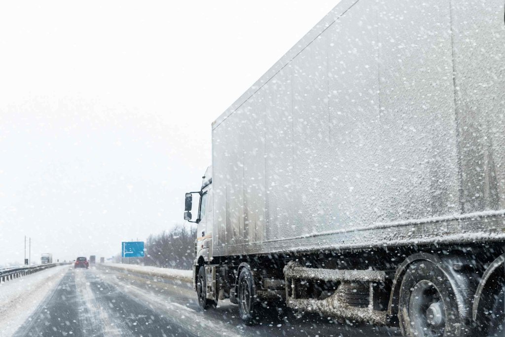 truck on winter roads