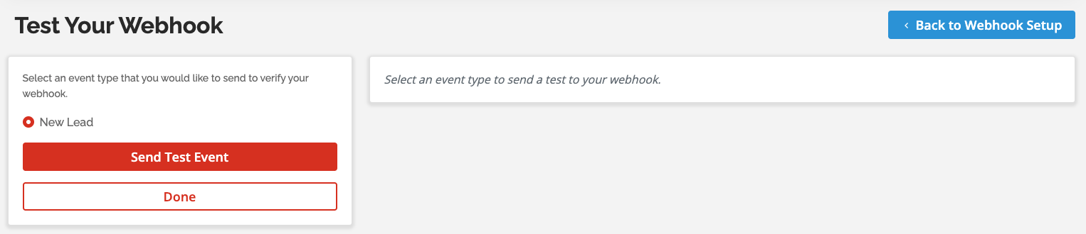 Webhook test screenshot